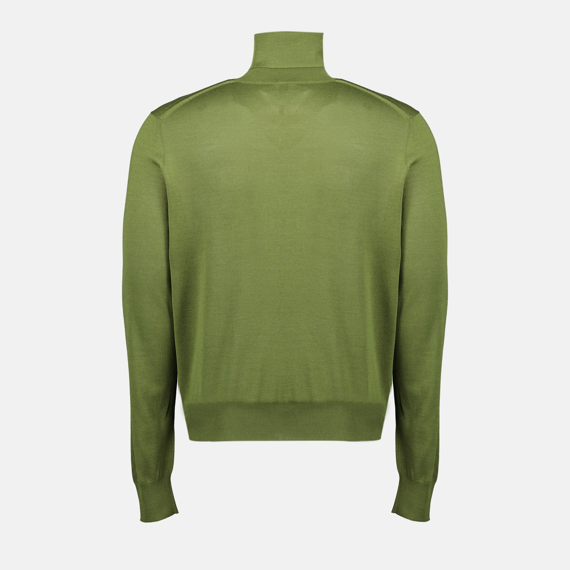Saint Laurent, green sweater, turtleneck, wool cashmere, autumn winter fashion