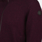 Immagine del cardigan in lana e cashmere bordeaux di Moncler per uomini - Stagione Autunno-Inverno 2025 - Vista di dettaglio 1