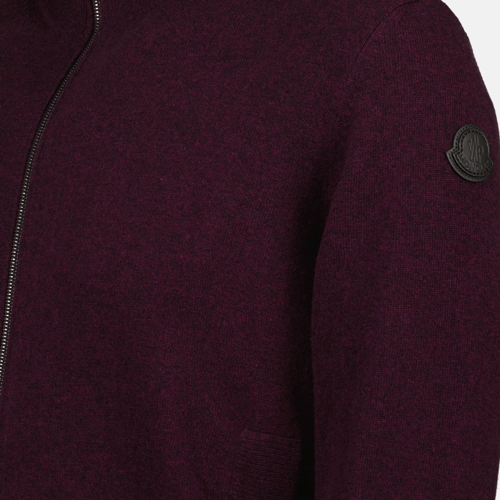 bordeaux cardigan, Moncler, wool and cashmere, Autumn-Winter fashion, men's luxury knitwear