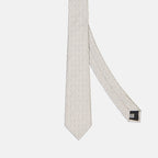 Dior tie, grey silk tie, luxury men’s accessories, diamond jacquard, Autumn-Winter 2024