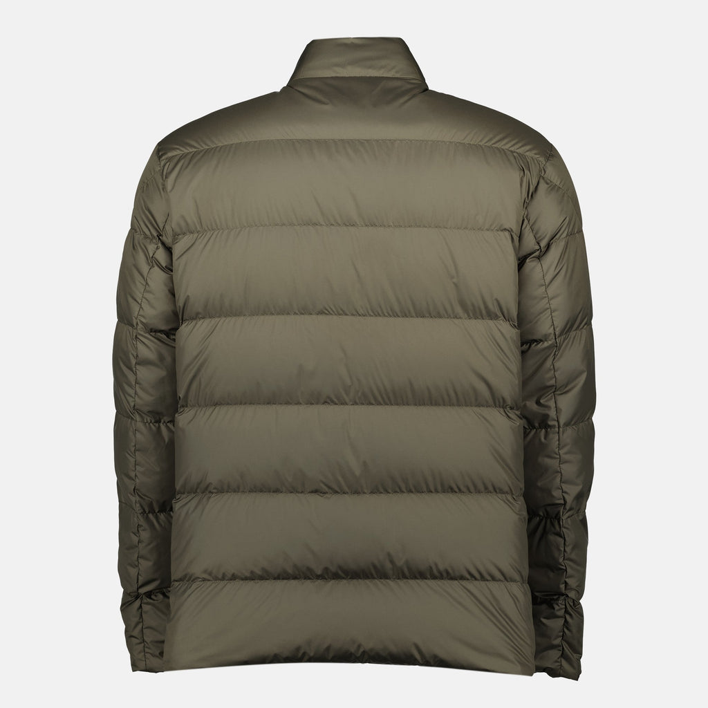 Moncler puffer jacket, reversible jacket, khaki outerwear, water-repellent jacket, autumn winter fashion