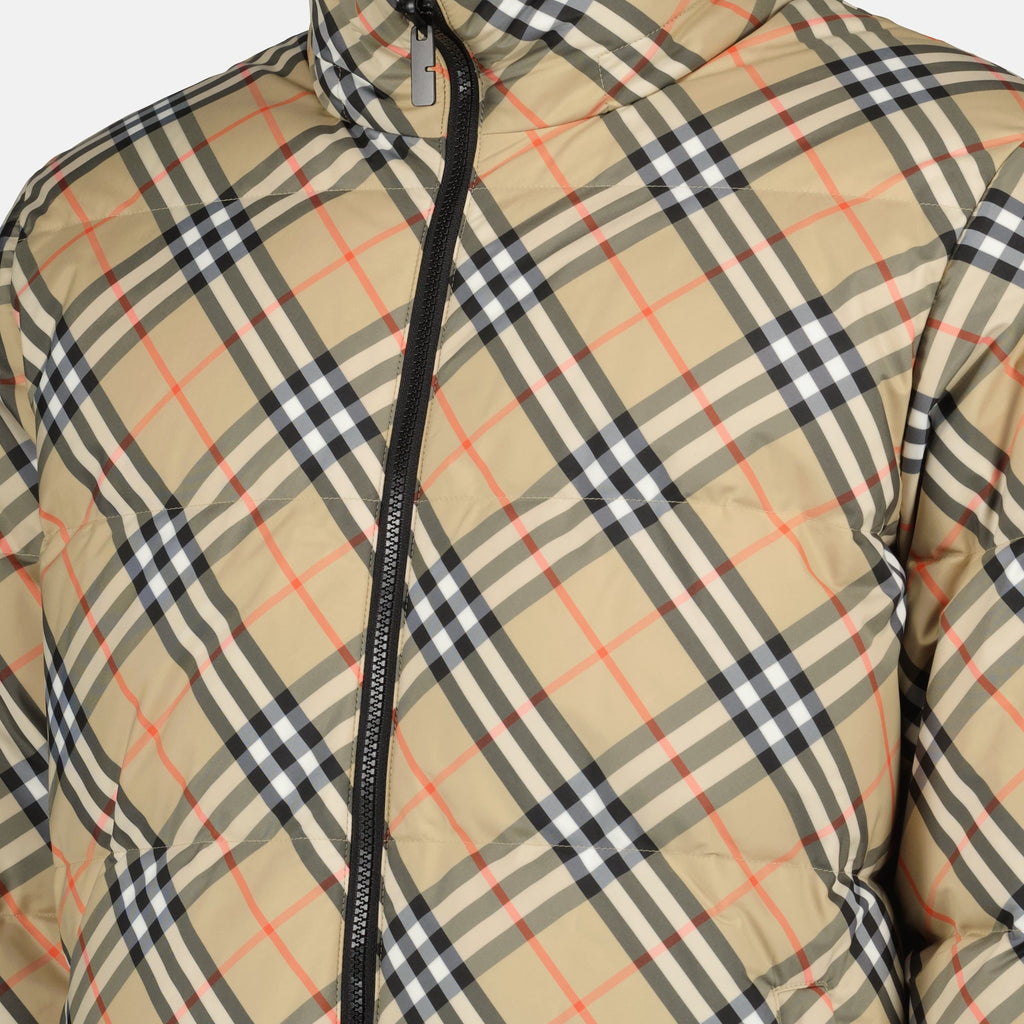 Burberry jacket, reversible down jacket, polyester outerwear, Autumn-Winter collection, men's outerwear