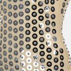 Metallic Detail Beige Top