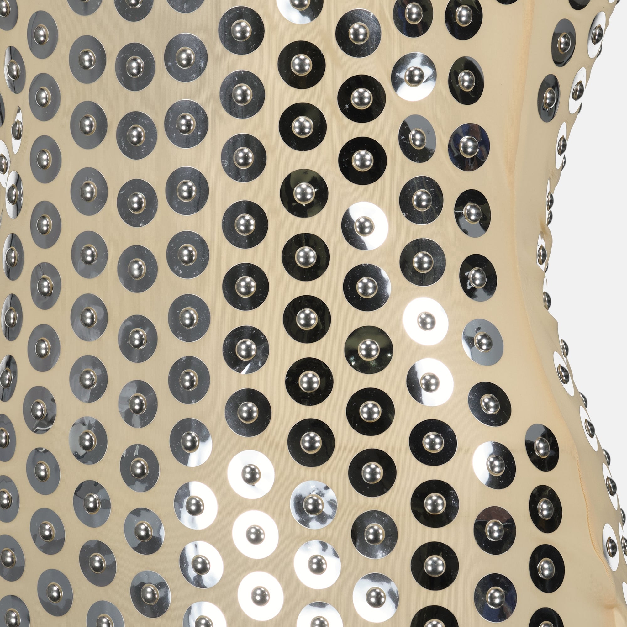 Metallic Detail Beige Top