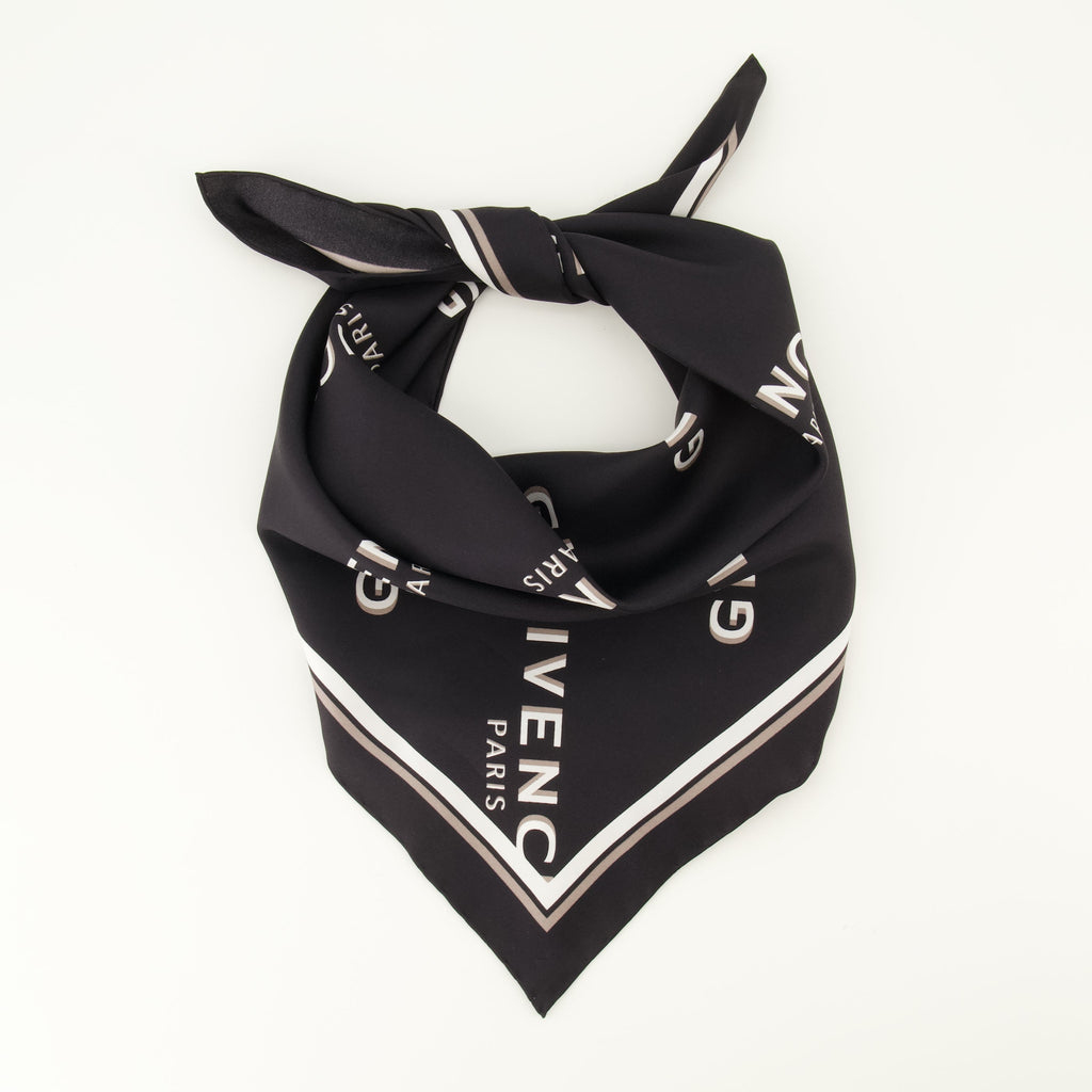 Small Silk Square Shadow Black