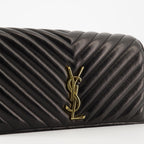 Kate 99 Matelassé Bag, Saint Laurent, luxury handbag, black leather bag, designer accessories
