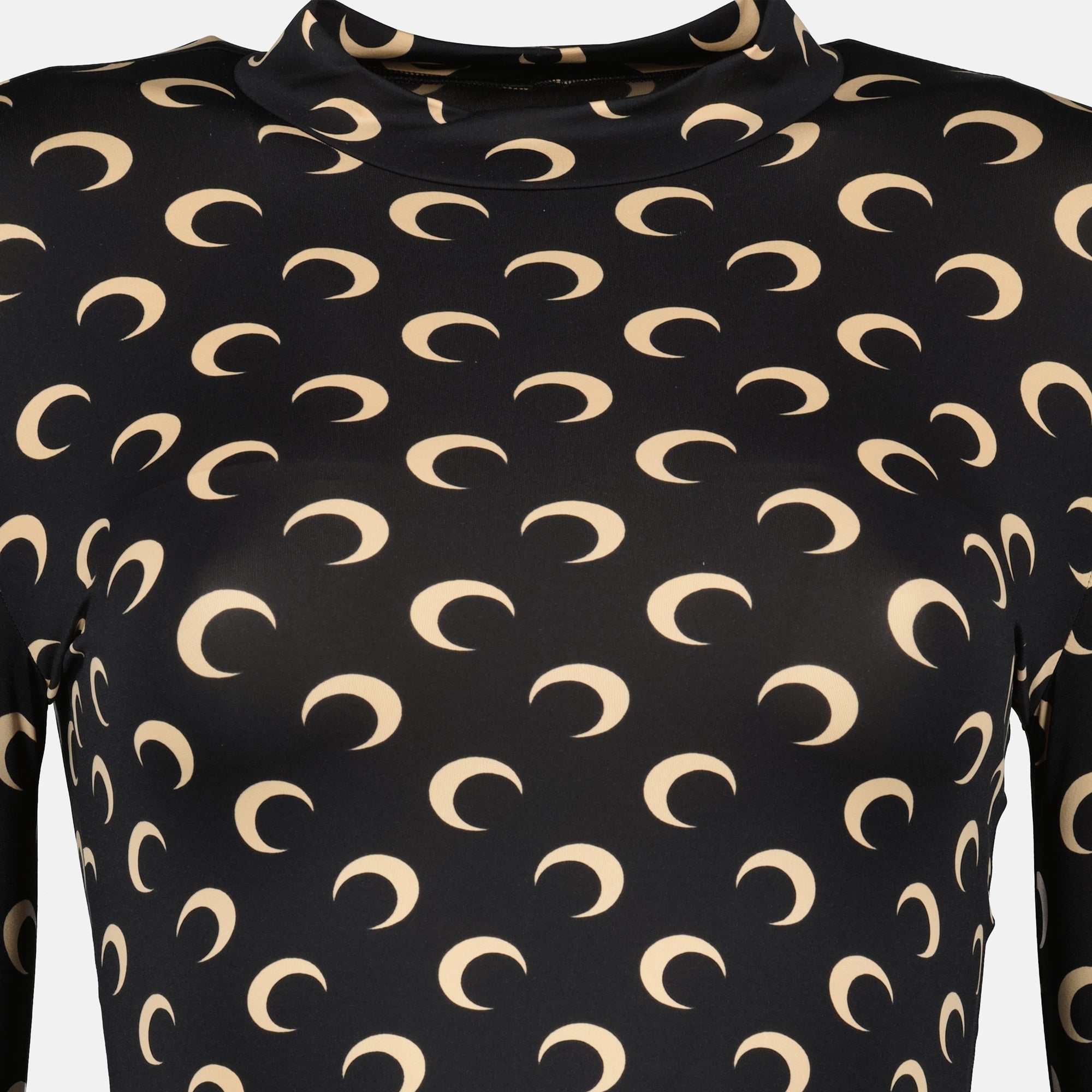 Marine Serre, Moon Print Top, Jersey Top, Autumn Winter Collection, Polyamide Fashion
