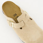 Immagine delle Mules Boston Beige di Birkenstock per donne - Stagione Autunno-Inverno 2025 - Vista dettagliata superiore