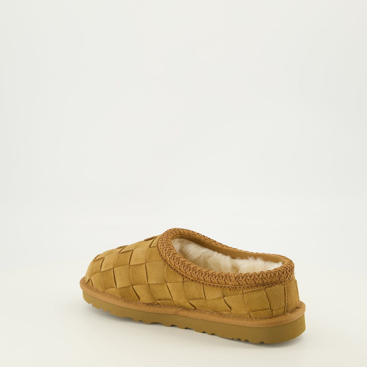 Tasman Woven 브라운 스웨이드 뮬