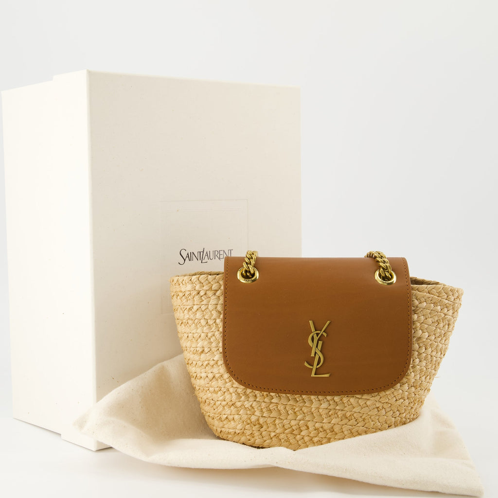 Le Sac Manon, Saint Laurent, mini bag, leather raffia, Spring-Summer 2025
