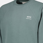 Alexandre Matiussi, green sweatshirt, organic cotton, AMI Paris collection, elegant casualwear
