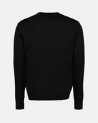AMI Paris sweater, black wool sweater, luxury knitwear, Autumn-Winter 2024, Ami de Coeur logo