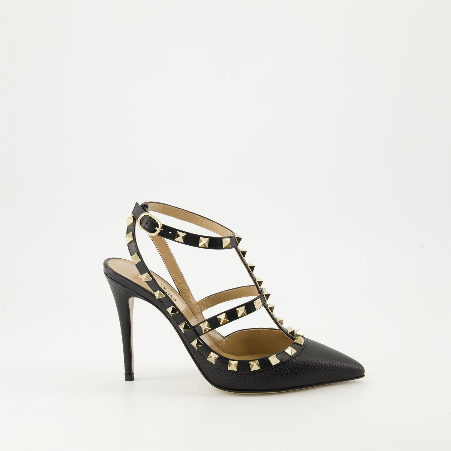 Valentino, Rockstud, Pumps, Grained Leather, Luxury Footwear