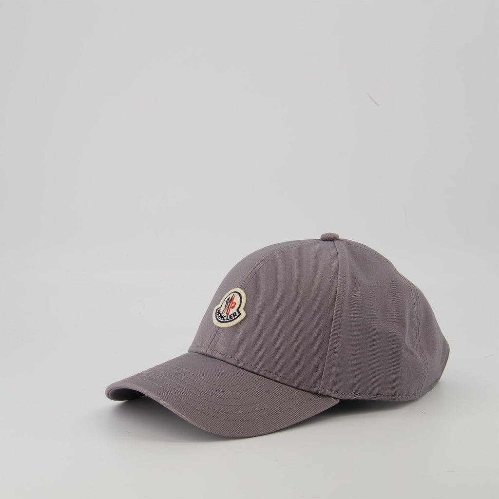 Image of Moncler Logo Grey Cap by Moncler for Men - Season Autumn-Winter 2025 - Back View