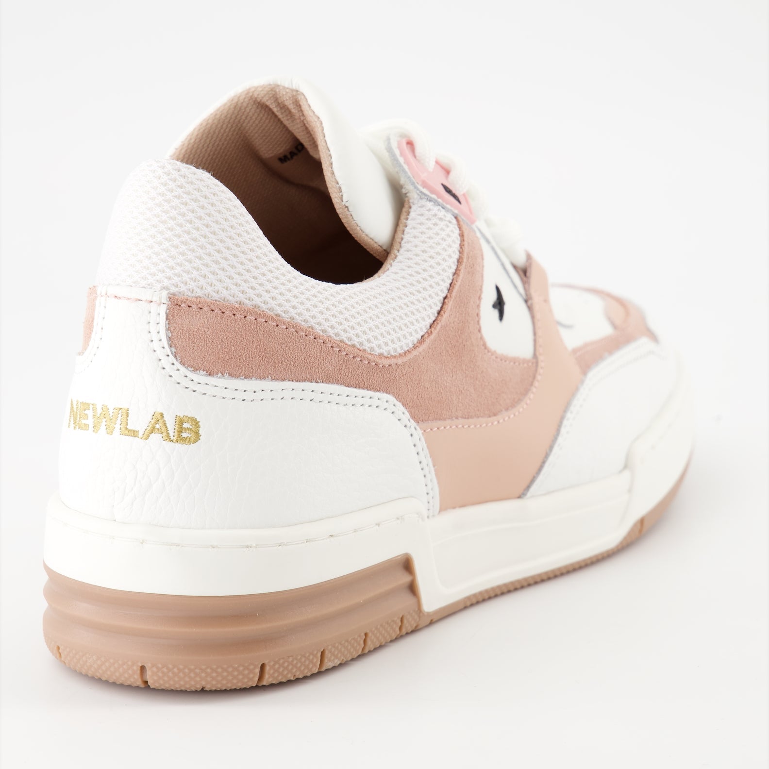 luxury sneakers, New Lab NL12, leather AppleSkin, white and pink sneakers, Spring-Summer 2024