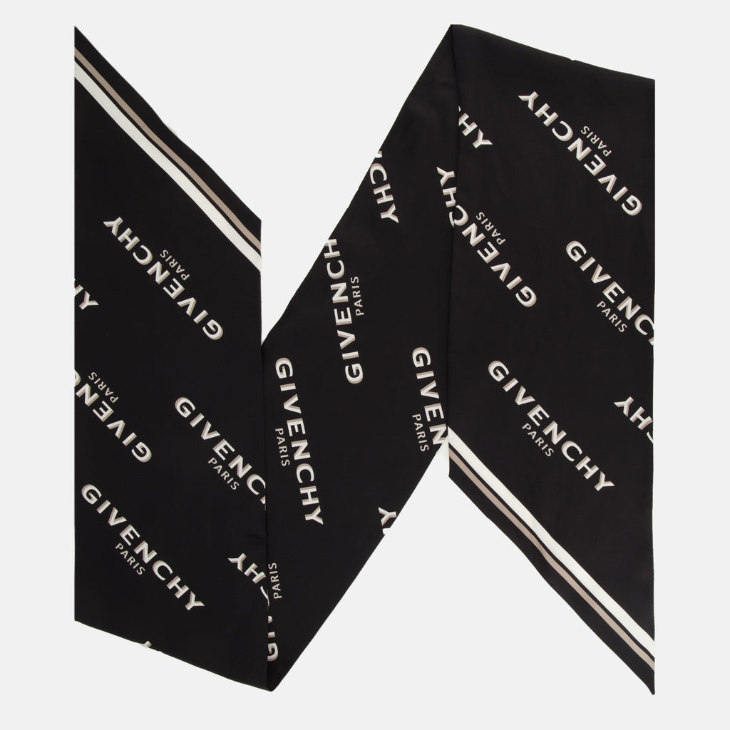 Maxi Schal aus Seide Shadow Noir