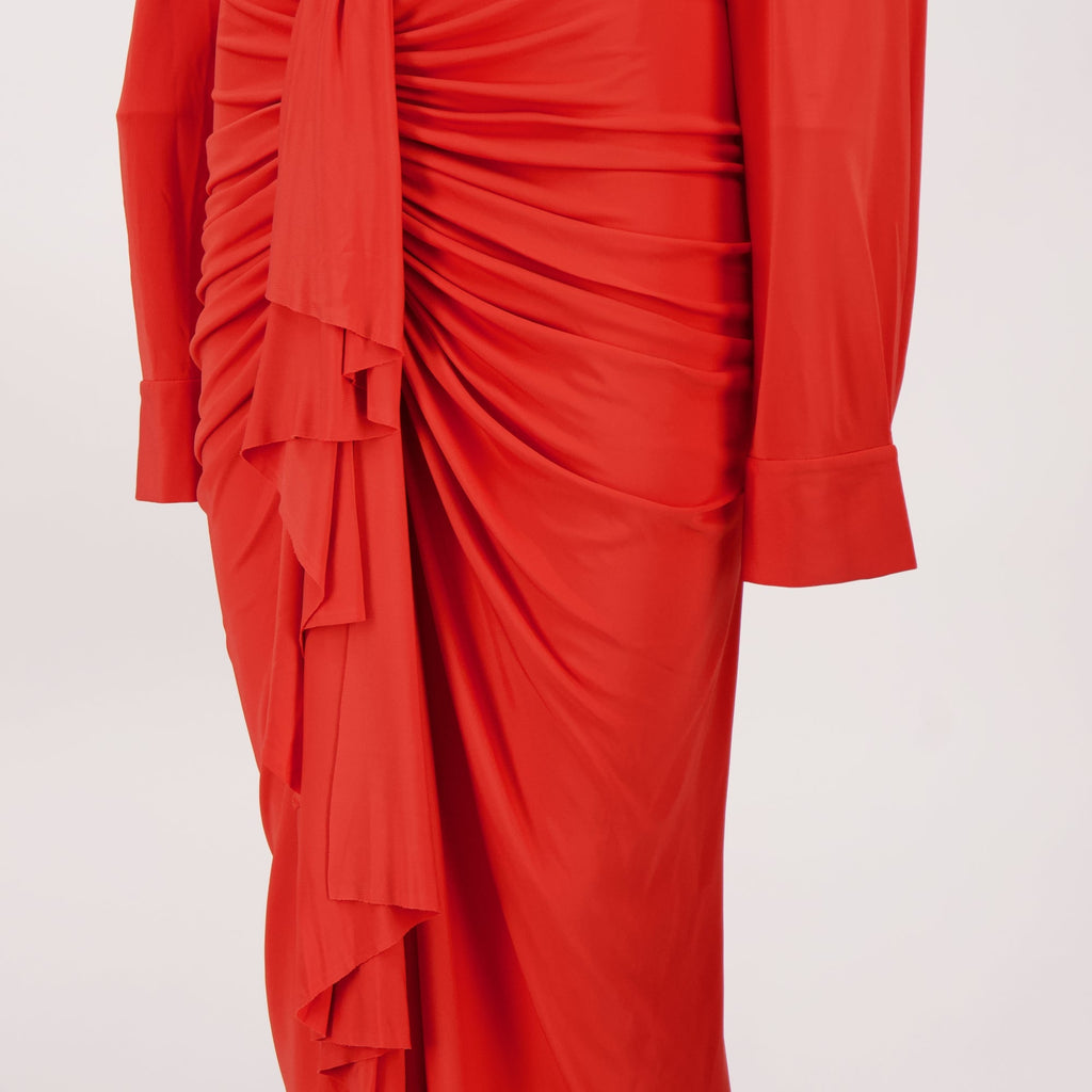 Image of Vivenda Orange Dress by Christopher Esber for Women - Season Spring-Summer 2026 - Detail View 1