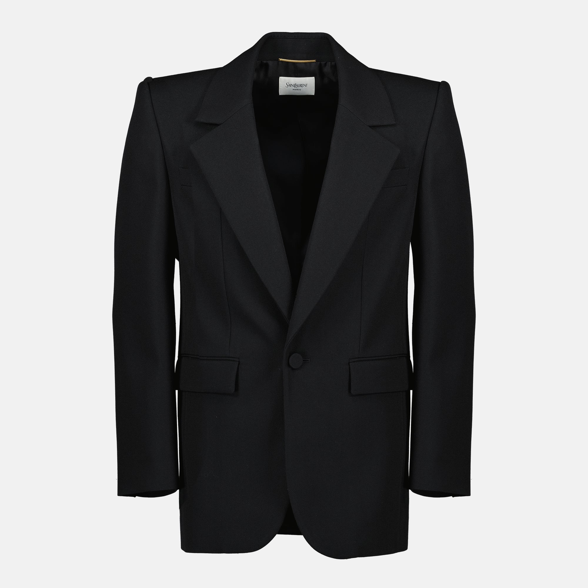 black blazer, wool jacket, Saint Laurent, Autumn-Winter collection, men's fashion
