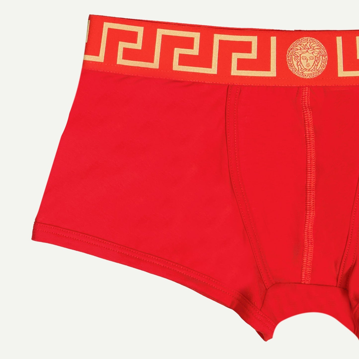 Medusa Boxer Briefs, Greca Pattern, Red Boxer, Autumn-Winter Collection, Cotton Elastane