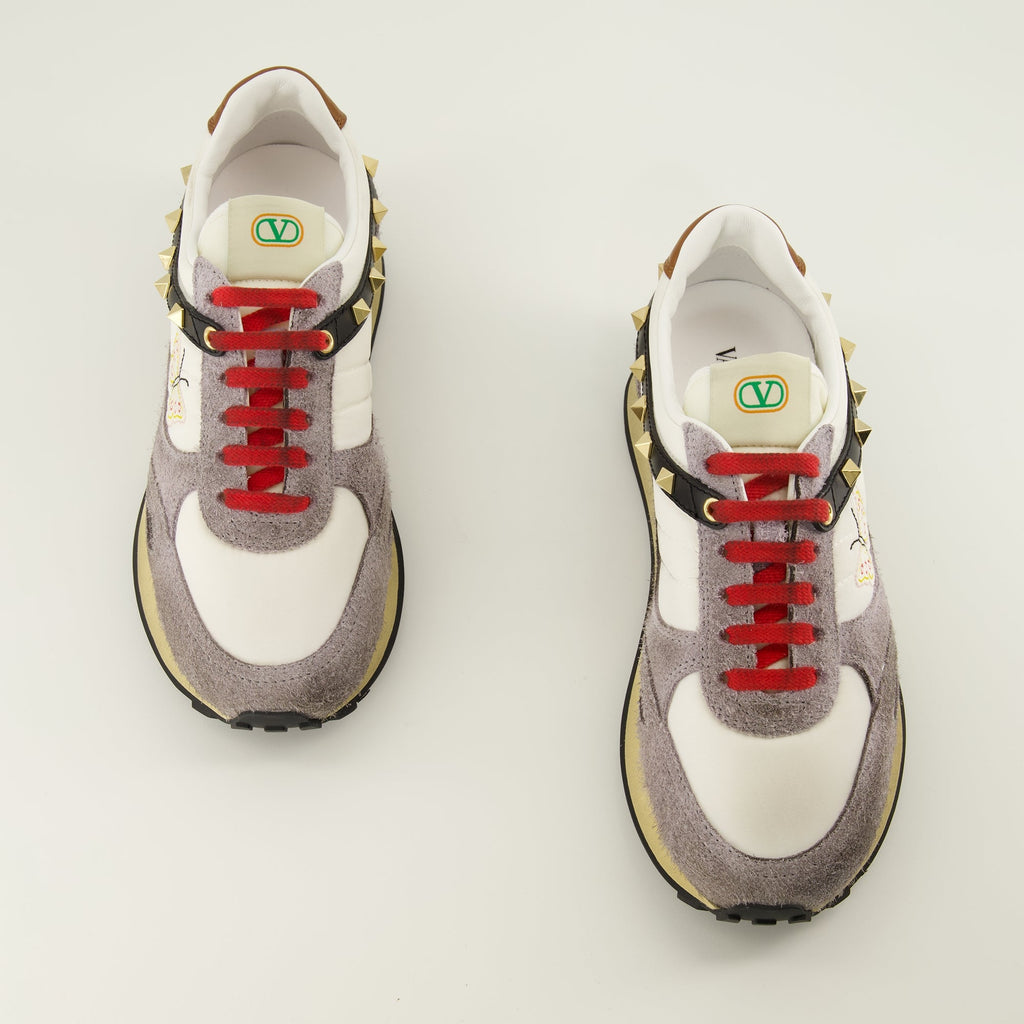 Grå Stud Up Butterfly-sneakers