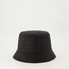 Bold nylon hat, VLogo design, luxury bucket hat, black hat accessory, Valentino Garavani hat