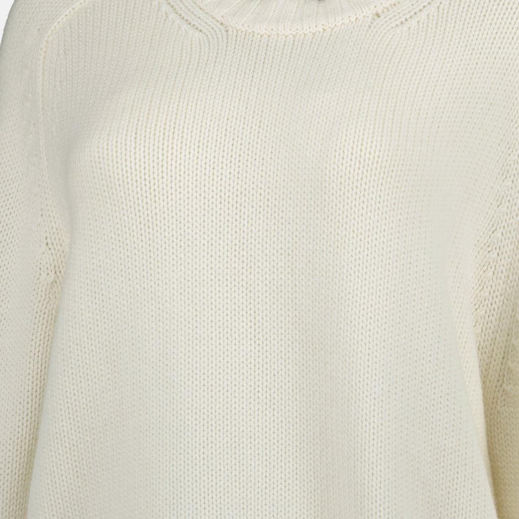 cashmere sweater, white sweater, Khaite, Fall-Winter collection, luxury fashion