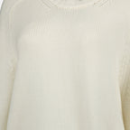 Image du pull en cachemire blanc Mae de Khaite pour femmes - Saison Automne-Hiver 2025 - Vue produit détail 2