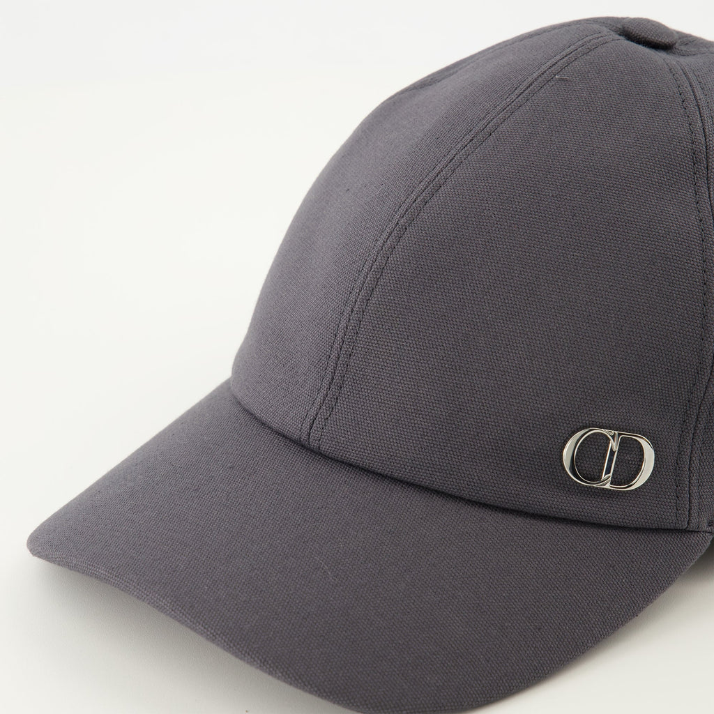Dior cap, CD Icon, adjustable cap, grey cotton cap, luxury accessories