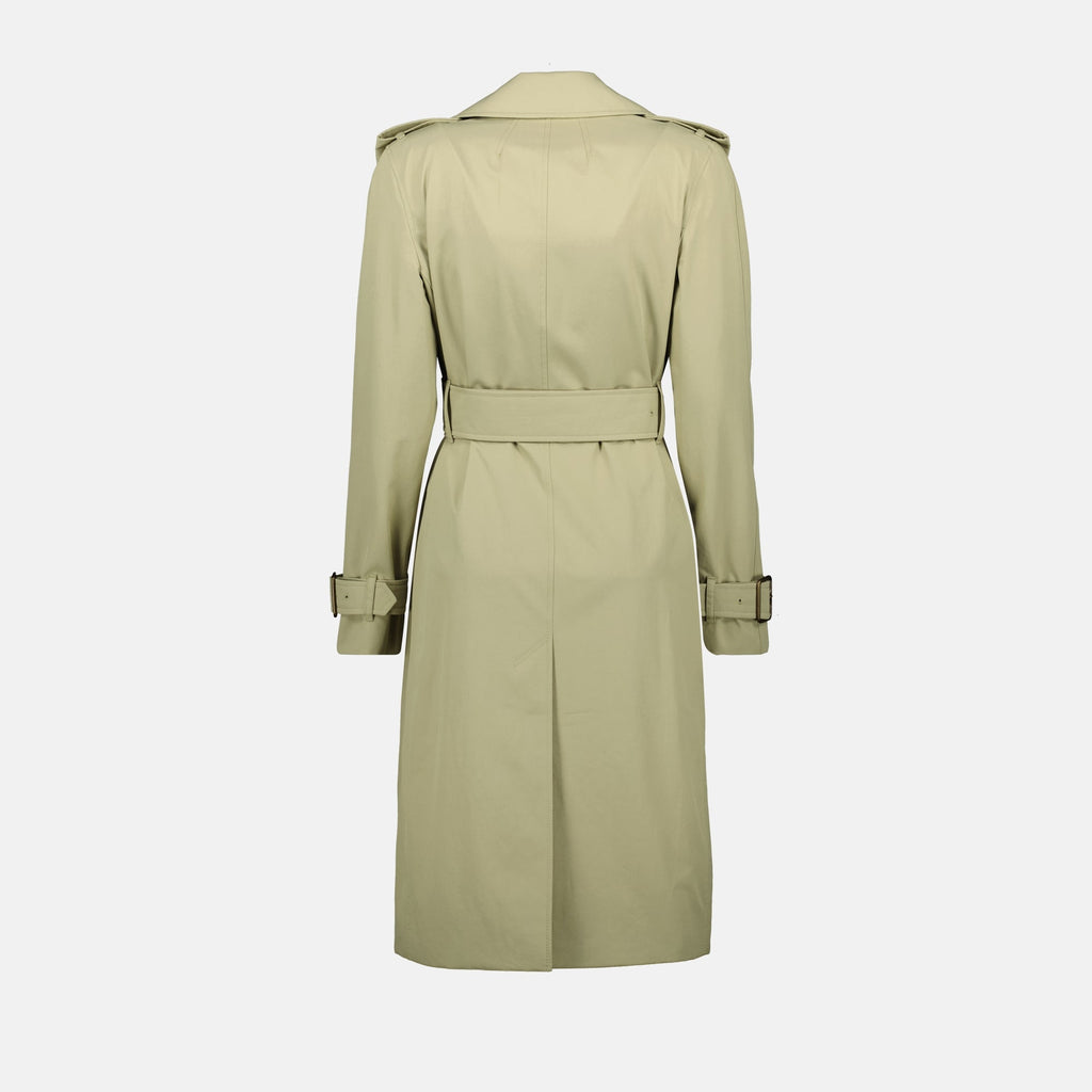 Trench-coat lungo beige