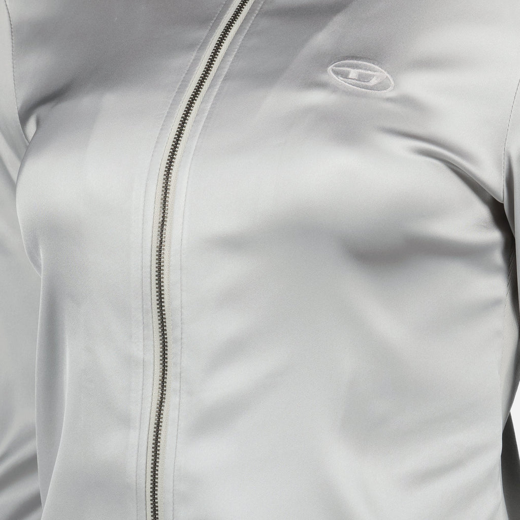 サテンストレッチボンバージャケット