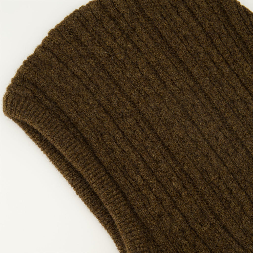 knit balaclava, MM6 fashion, brown accessories, wool blend, autumn winter collection
