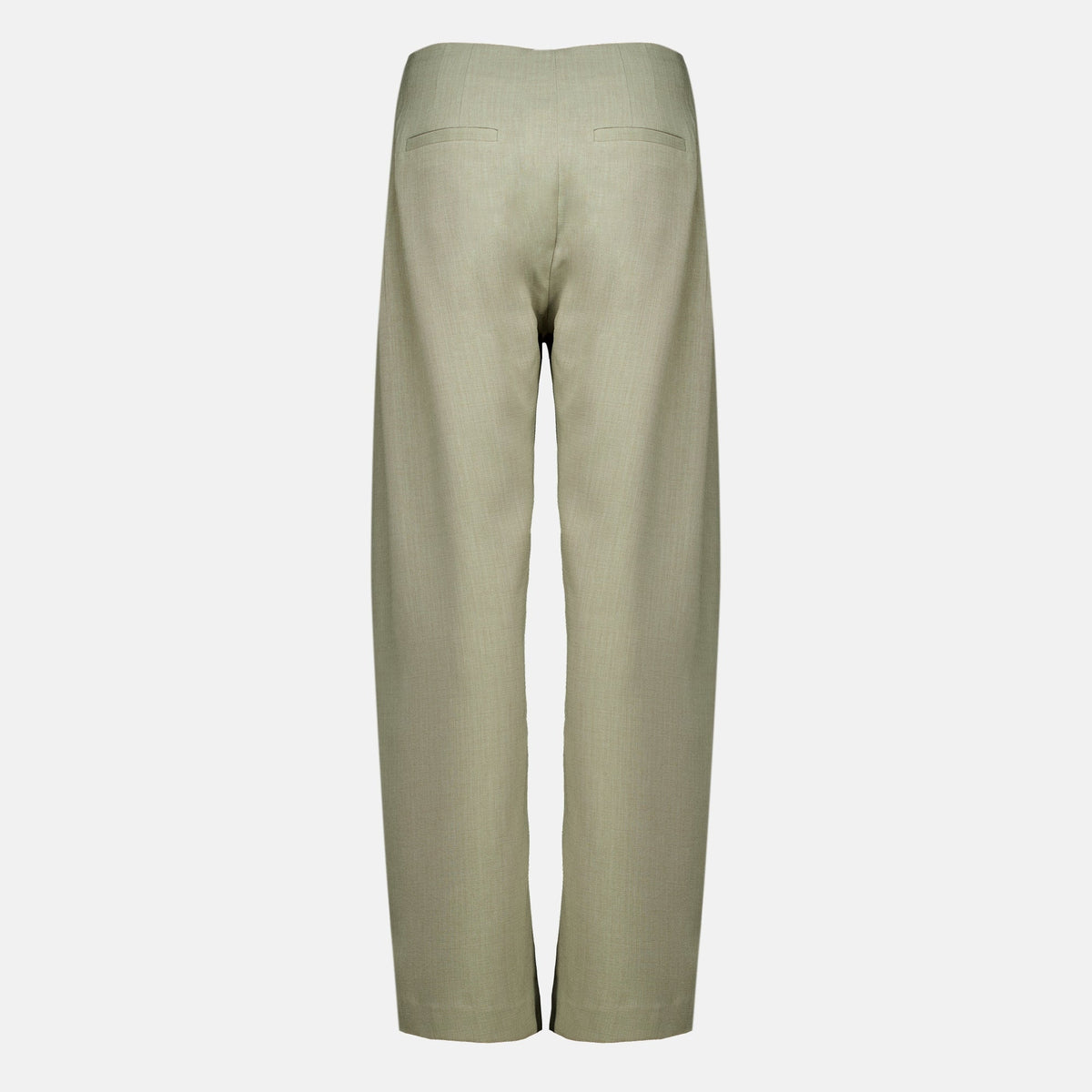 Kaki Wide Trousers with Pleats