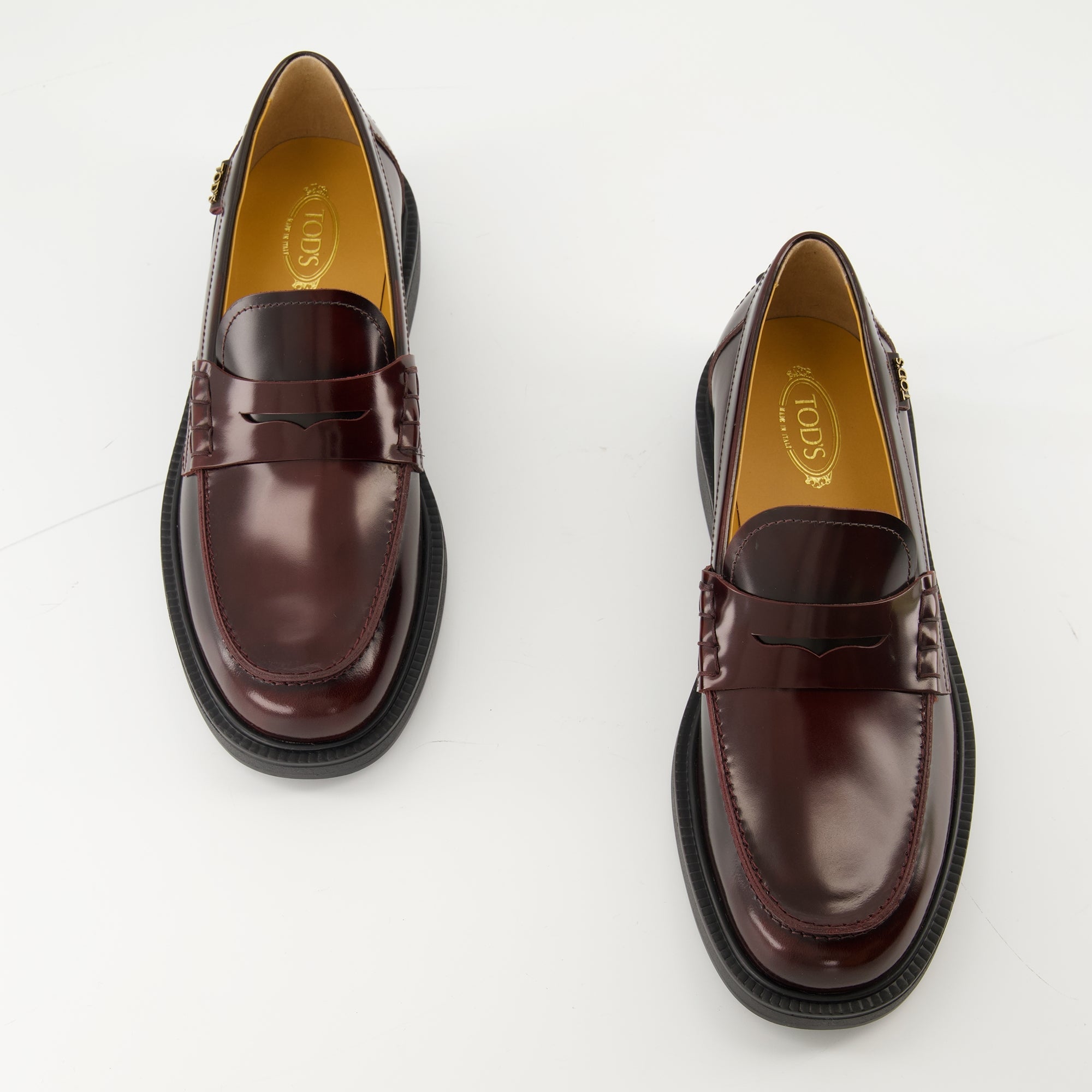 tods black leather loafers tods women 15494524830076