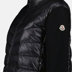 Bi-material black jacket