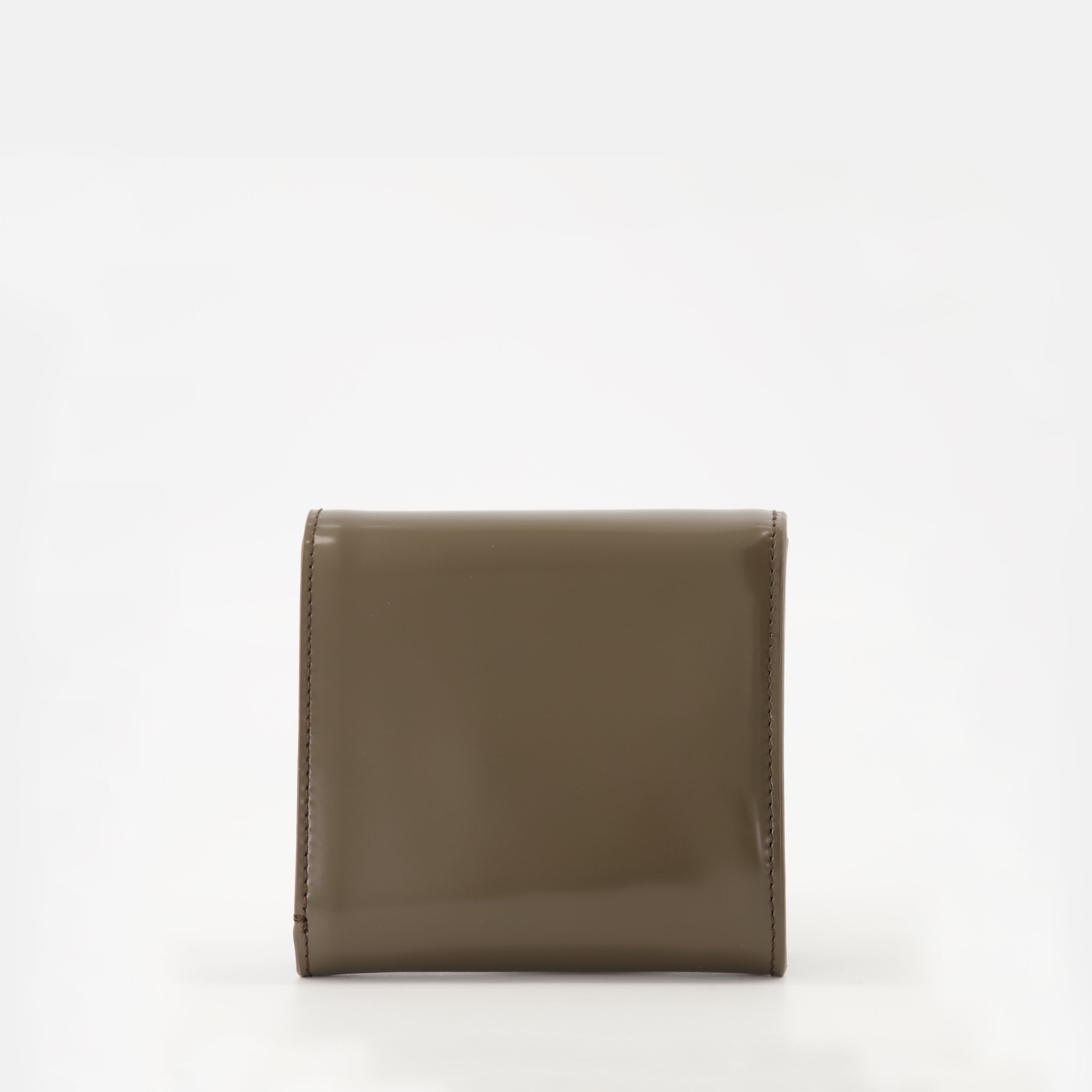 Ami Paris wallet, brown leather wallet, unisex accessories, Autumn-Winter collection, grained leather wallet