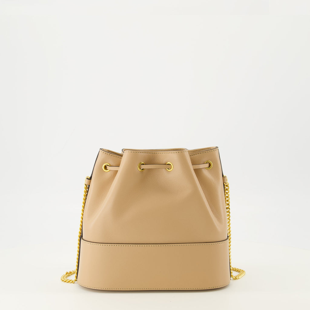 미니 버킷 백 베이지