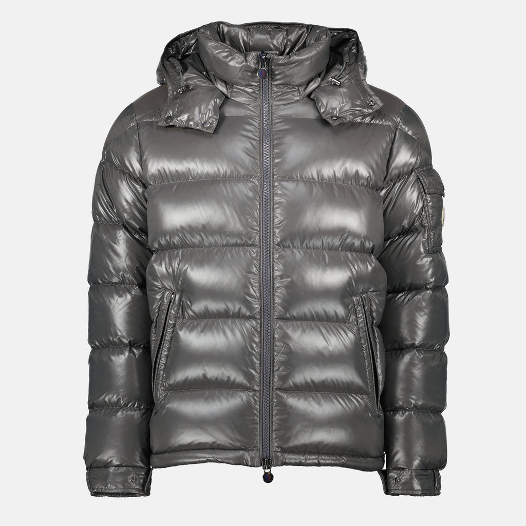 Moncler jacket, grey down jacket, Fall-Winter outerwear, luxury outerwear, down insulated jacket