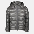Moncler jacket, grey down jacket, Fall-Winter outerwear, luxury outerwear, down insulated jacket