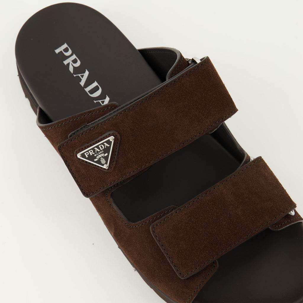 Prada Brown Suede Sandals