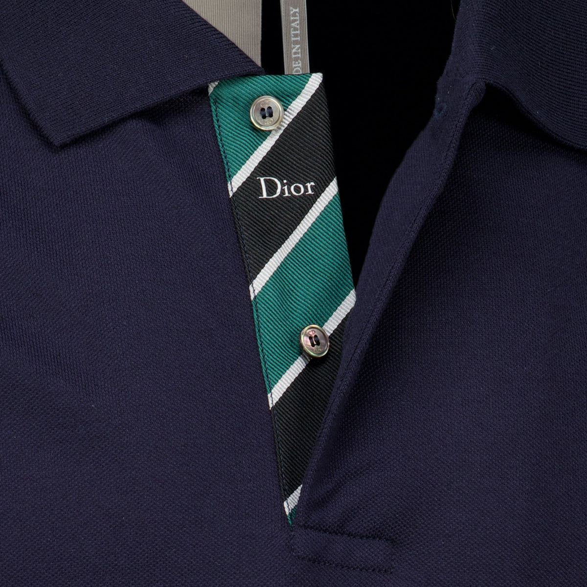 Polo in piqué di cotone blu navy