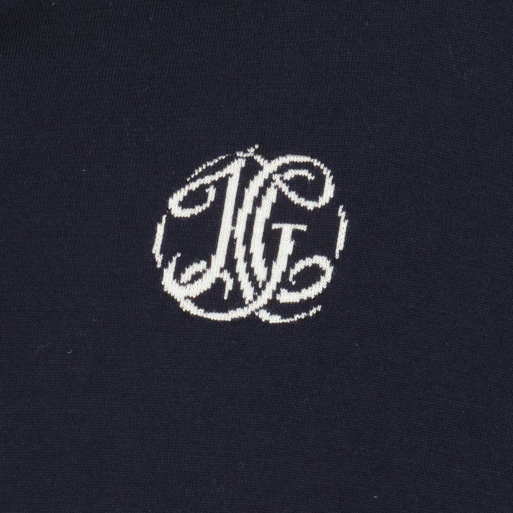 Marineblaues besticktes Polo