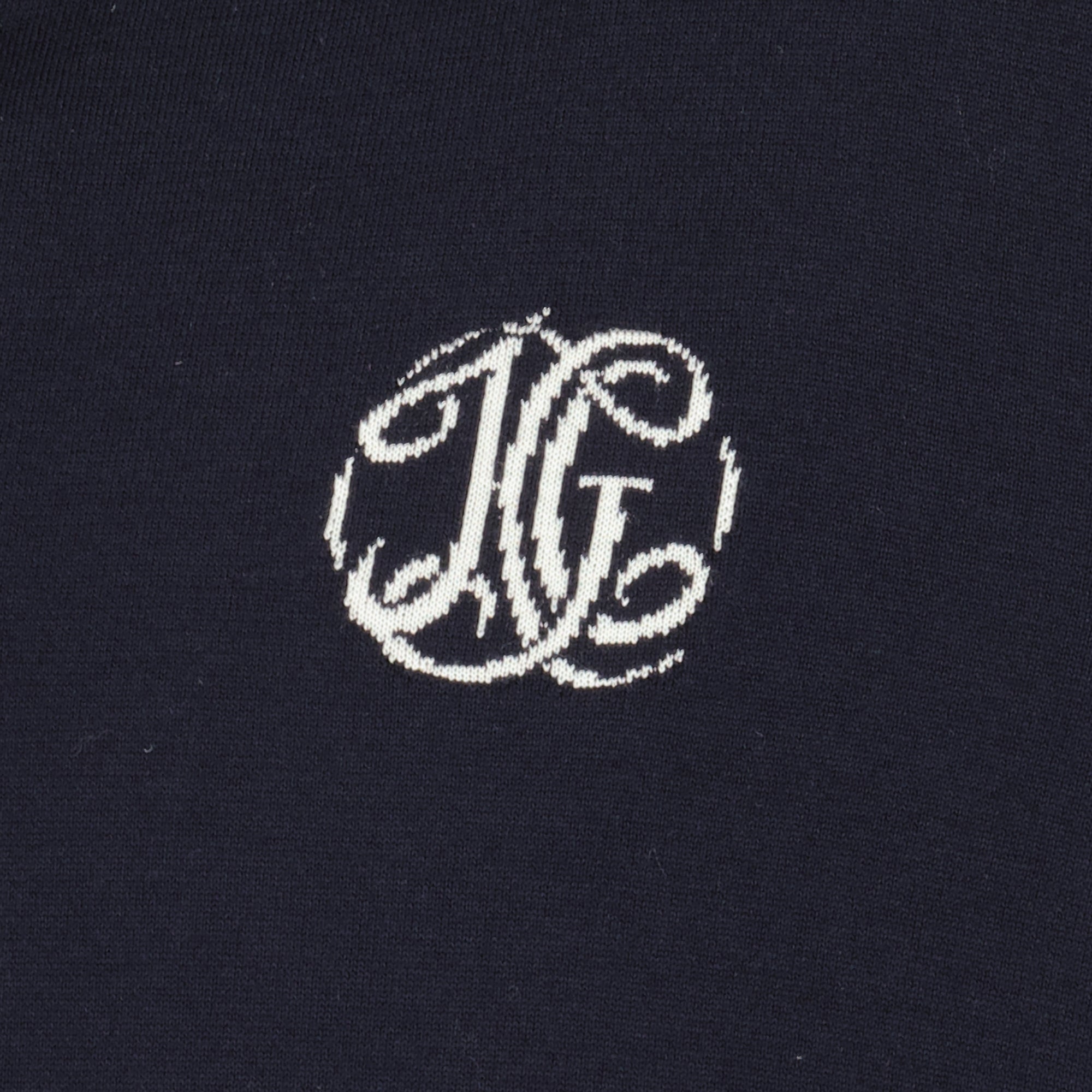 Marineblaues besticktes Polo