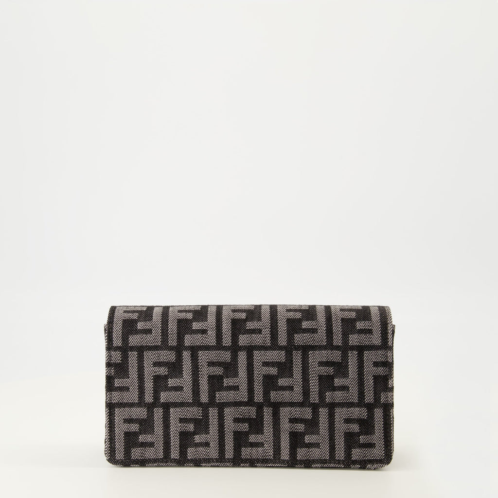 Fendi baguette wallet, denim wallet, designer accessories, chic handbag, Autumn-Winter collection 2025