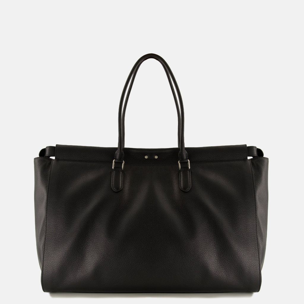 Bolsa Peekaboo Grande de Couro Texturizado Preto