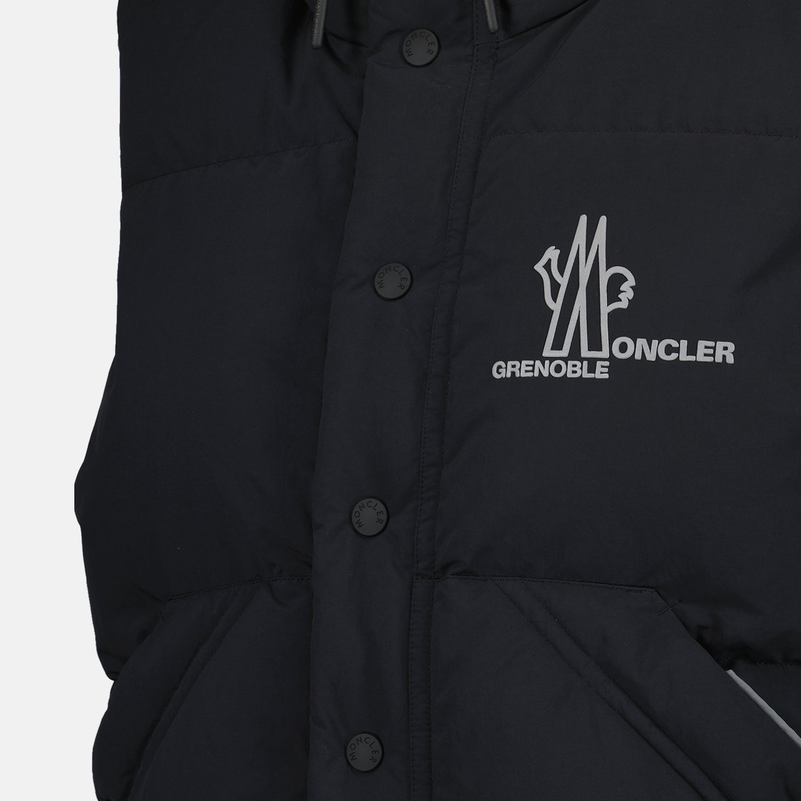 Image of Sleek Sleeveless Puffer Vest by Moncler Grenoble for Men - Season Autumn-Winter 2024 - Detail View 5