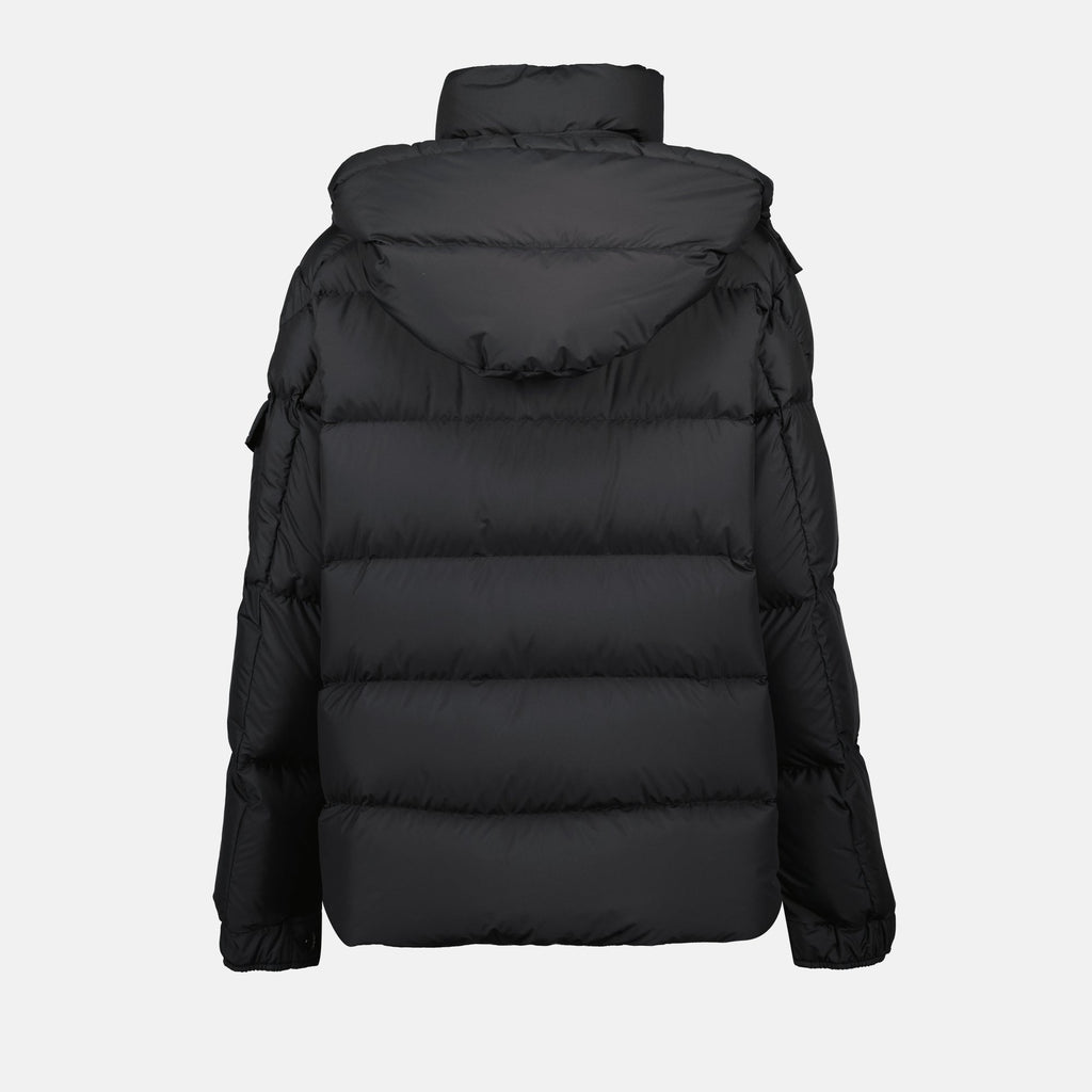 Moncler puffer jacket, Maya 70 jacket, black puffer jacket, sustainable fashion, women's outerwear