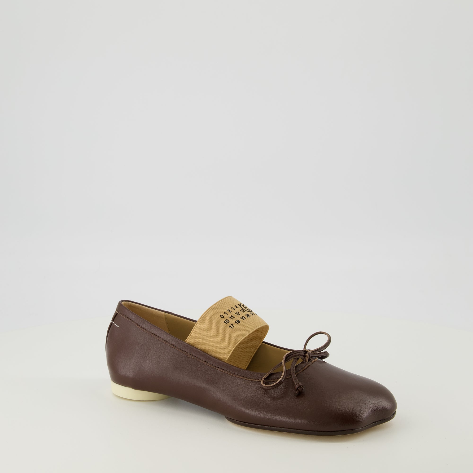 Image of Anatomic Numeric Ballerinas by Mm6 for Women - Season Spring-Summer 2026 - Front Right Three-Quarter View