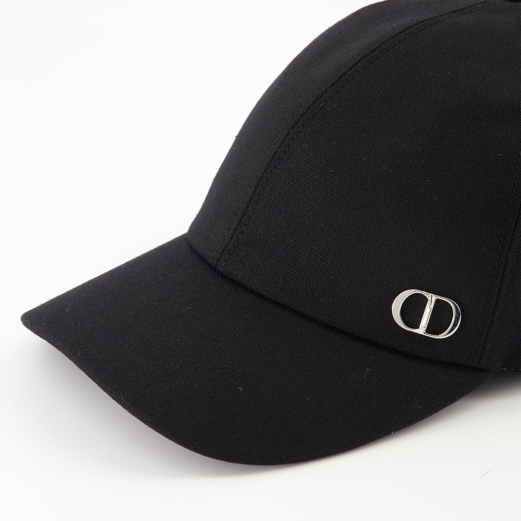 Dior cap, CD Icon cap, black cap, metal logo cap, adjustable cap
