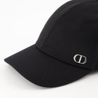 Dior cap, CD Icon cap, black cap, metal logo cap, adjustable cap