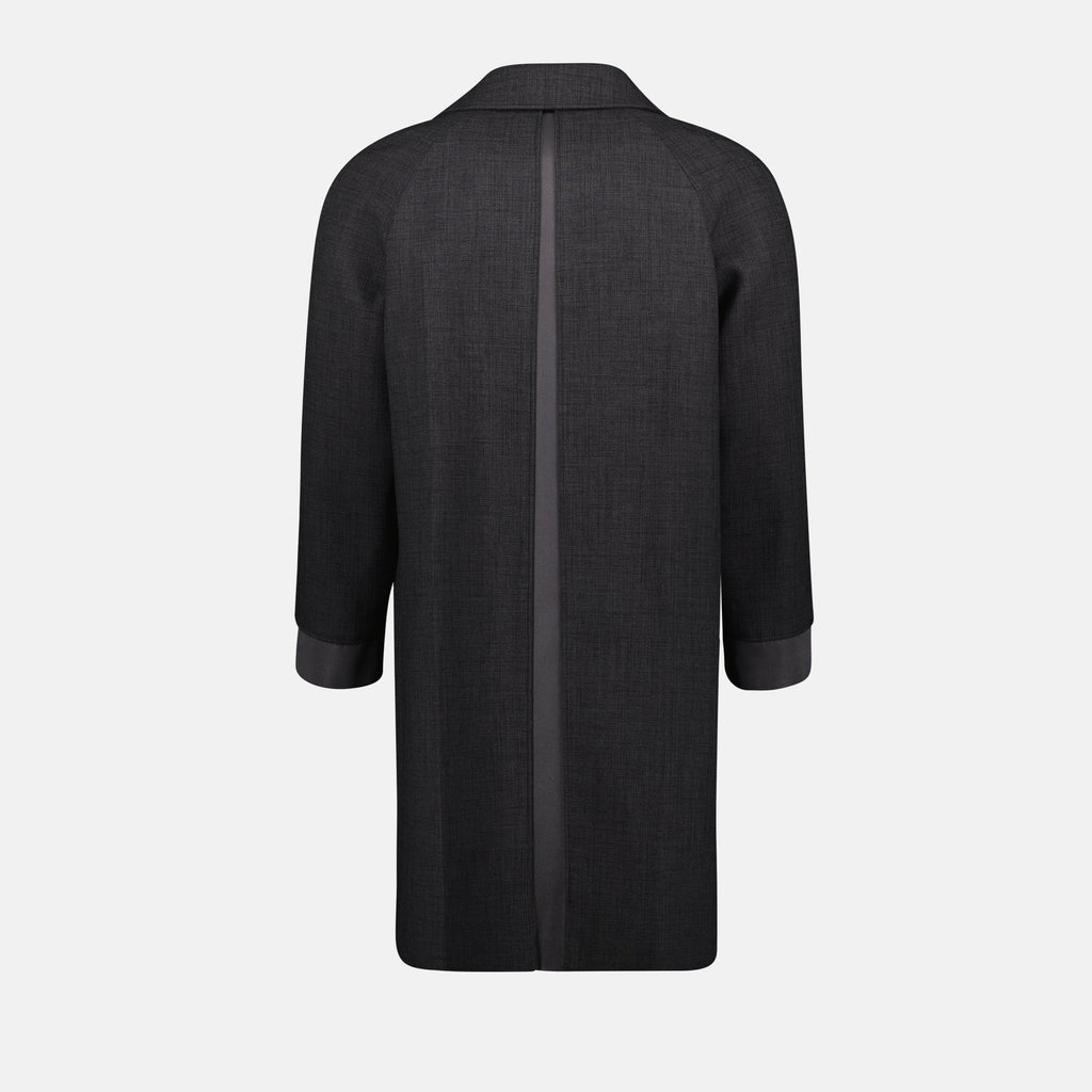 Image of Gray Car Coat by Fendi for Women - Season Autumn-Winter 2024 - Back View